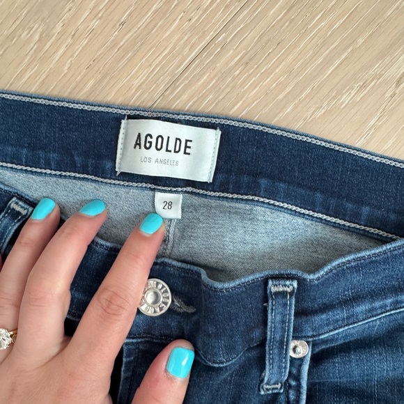 Agolde Dark Indigo Skinny Jeans - Picture 2 of 4